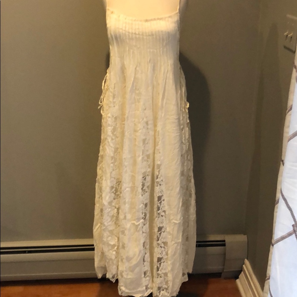 Free People Victorian Lace flowy Sundress Dress - Picture 4 of 8